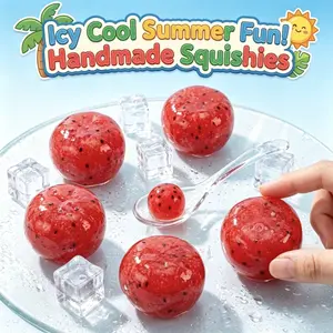 Fake Watermelon Smoothie Squishy Fidget Toy - Soft TPR Simulated Fruit Drink Squeeze Vent Item, ASMR Stress Relief Collectible, Cute Desktop Ornament for Squish Hobby Lovers & Daily Leisure Play