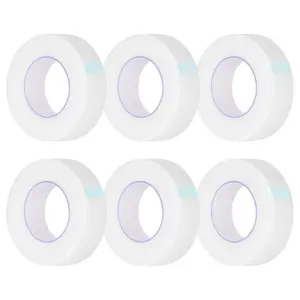 6 Rolls Adhesive Eyelash Tape, Breathable PE Lash Tape,Eyelash Extension Supplies - 9 m/10 Yard Each Roll (Transparent)