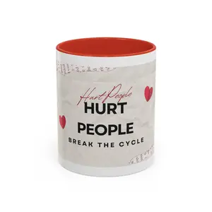 Heartfelt Ceramic Mug for Daily Inspiration | 11oz & 15oz, Gift for Friends, Coffee Lovers, Motivational Decor, Break the Cycle