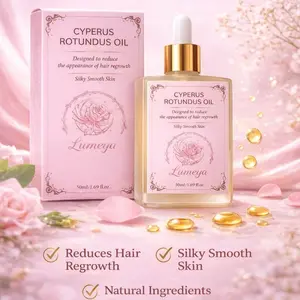 Stop Hair Regrowth Oil  LUMEYA Cyperus Rotundus Treatment to Reduce Regrowth, Less Shaving & Silky Smooth Skin | 50ml
