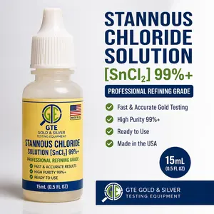 Stannous Chloride Gold Test Solution 15mL 0.5oz SnCl2 Gold Tester Kit