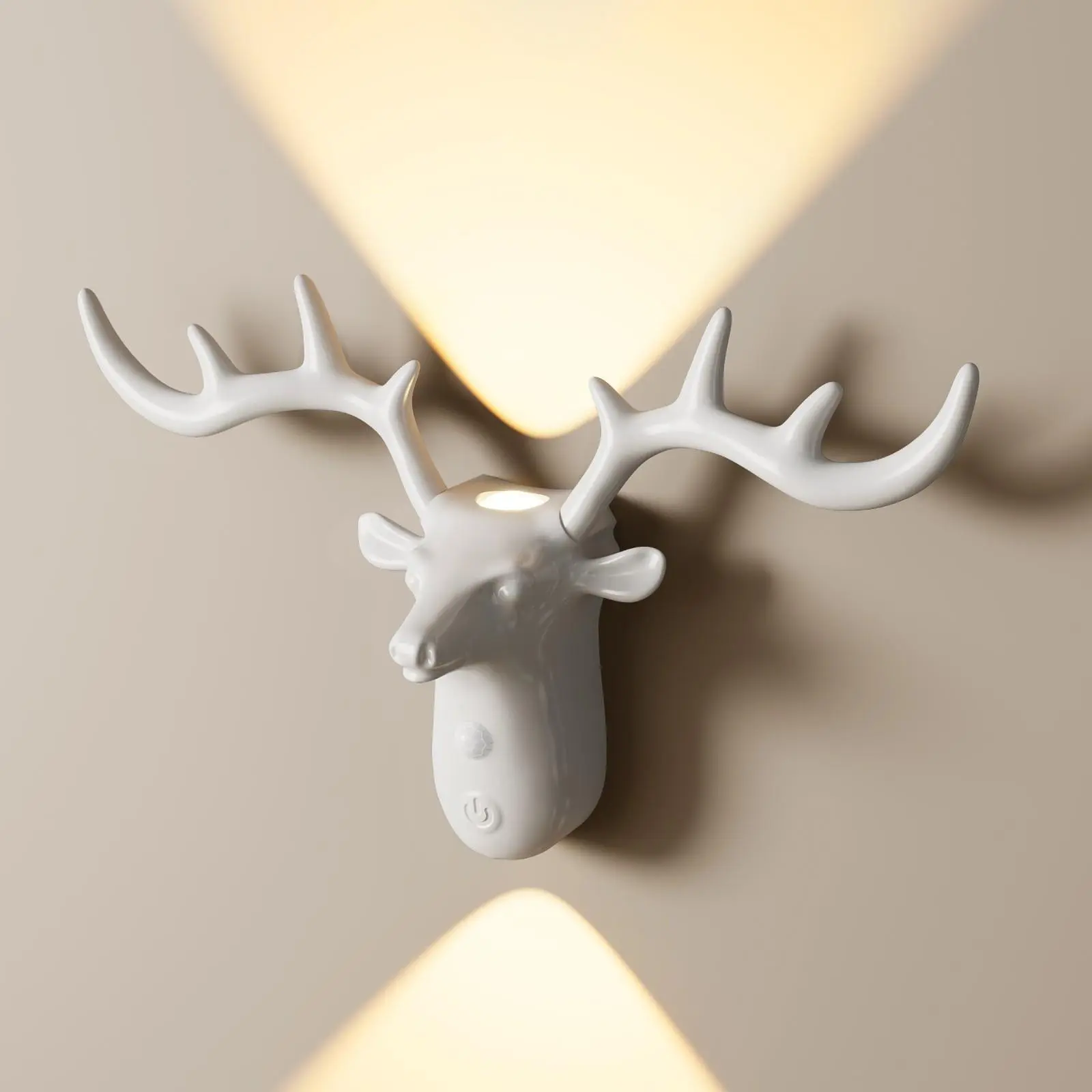Antler-shaped magnetic wall lamp, antler-shaped motion-sensor lamp, wireless night light for entryways, bedroom ambiance night light, motion-sensor ambiance lamp—perfect for bedrooms, living rooms, entryways, and staircases