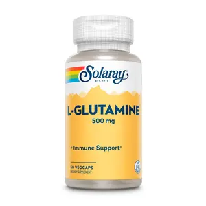 Solaray L-Glutamine Supplement - Free Form, 500mg, for US Health & Nutrition Support