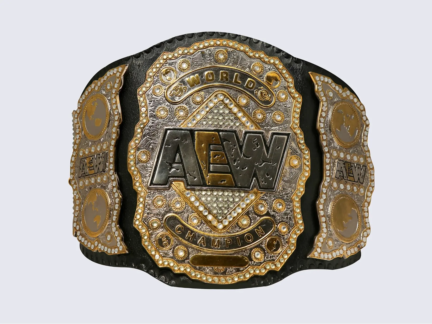 AEW World Championship Title Replica Belt 4 MM Brass Adult size