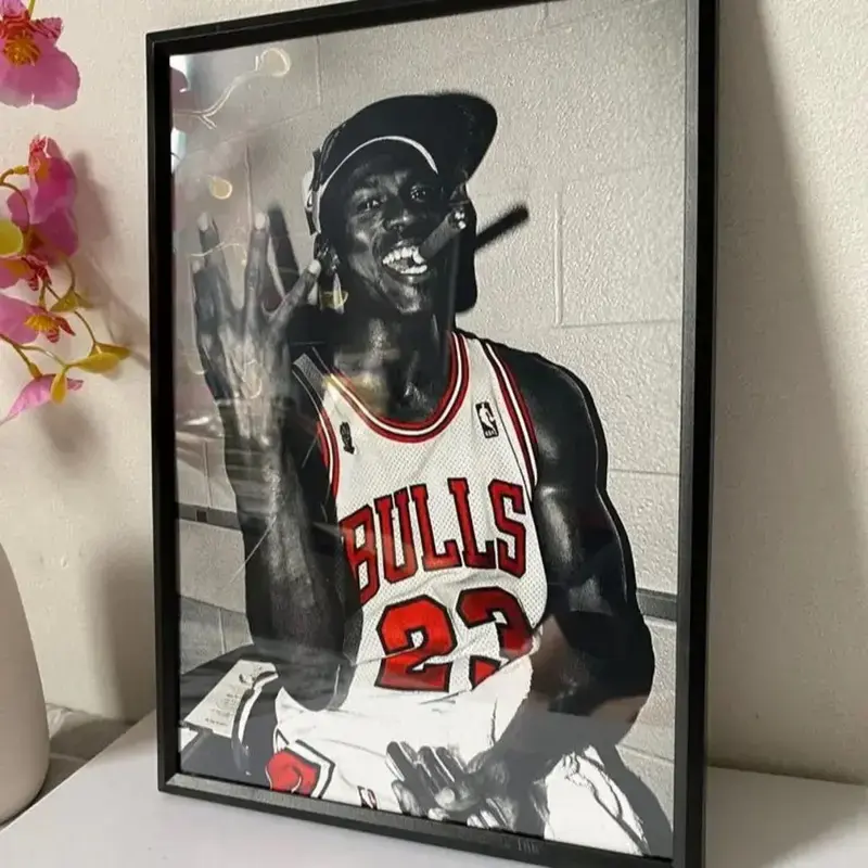 Michael/Jordan Poster Basketball Wall Art Sports Print Motivational Poster Gift for Basketball Fans Poster (PRODUCT DOES NOT INCLUDE FRAME) Decor Photo Glossy