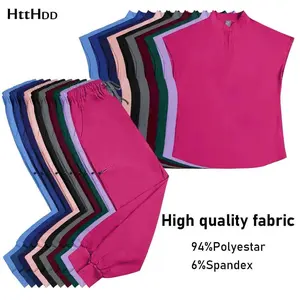 Spandex Stretch Medical Scrub Set Uniform Spandex Stretch Medical Scrub Set Uniform
