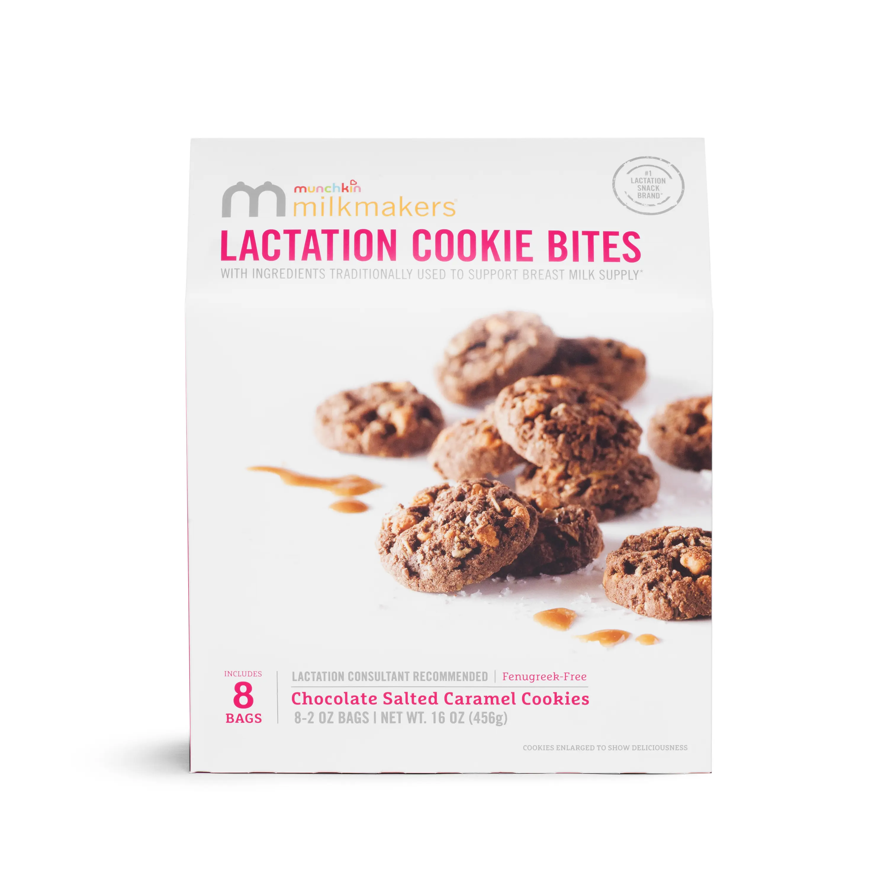Munchkin Milkmakers Lactation Cookie Bites, Chocolate Salted Caramel, 8ct