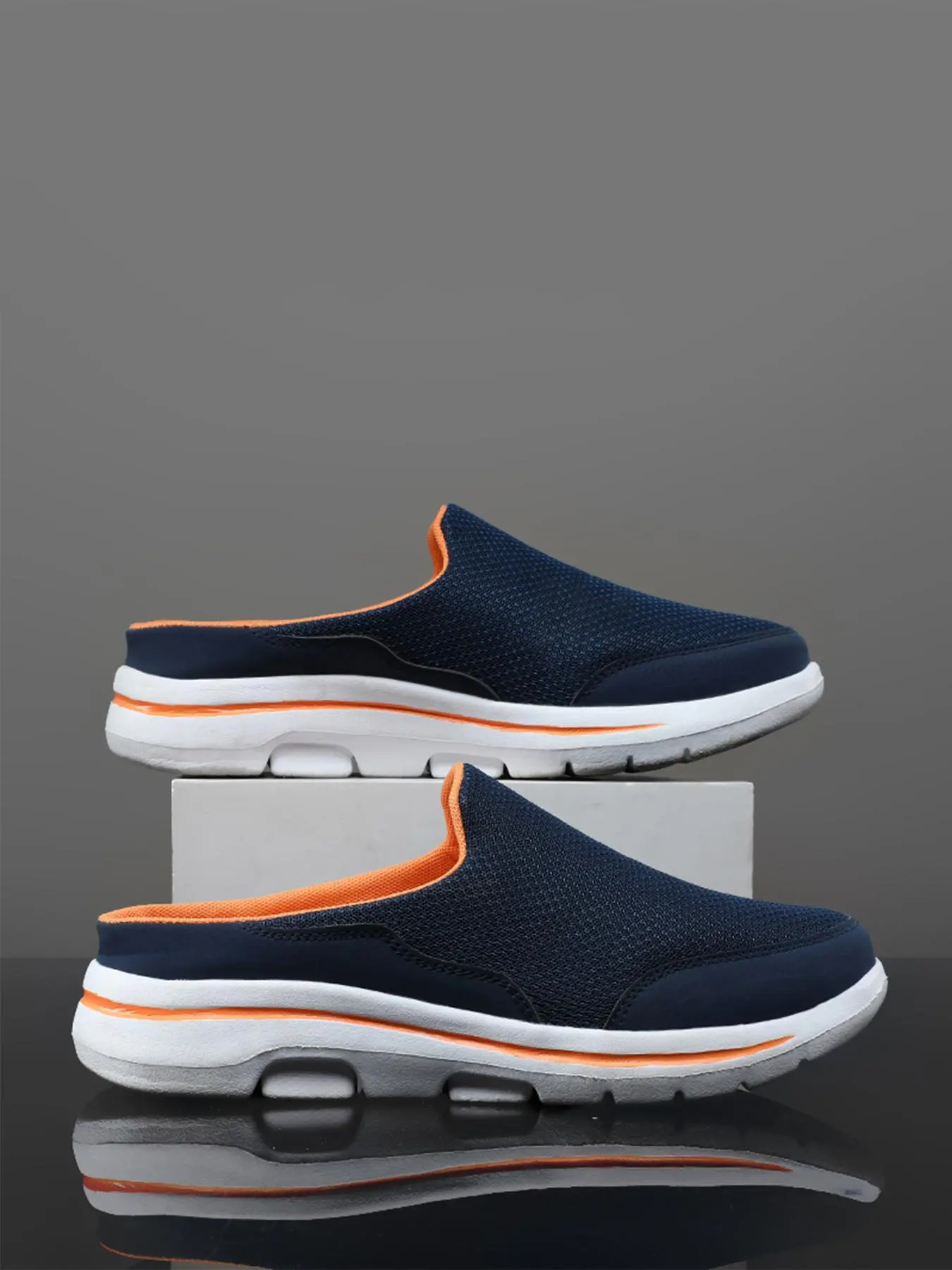 Men's Solid Color Mesh Slip on Slides, Casual Comfortable Breathable Slip on Shoes, Lightweight Non-slip Slippers, Slip on Mules for Indoor & Outdoor Wear, Boy, Slip on Clog, Breathable Lightweight Clogs