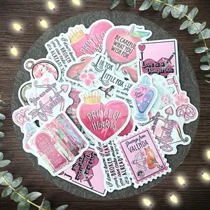 Once Upon a Broken Heart Inspired Book Stickers Waterproof Vinyl Decals for Kindle & Water Bottle Holographic Matte Vinyl 12-Pack