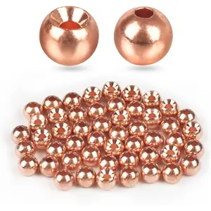 Tungsten Beads for Fly Tying, 50pcs Tungsten Cyclops Beads 5 Colors 13 Sizes Fly Tying Materials Beads Hook Size 1#-24#
