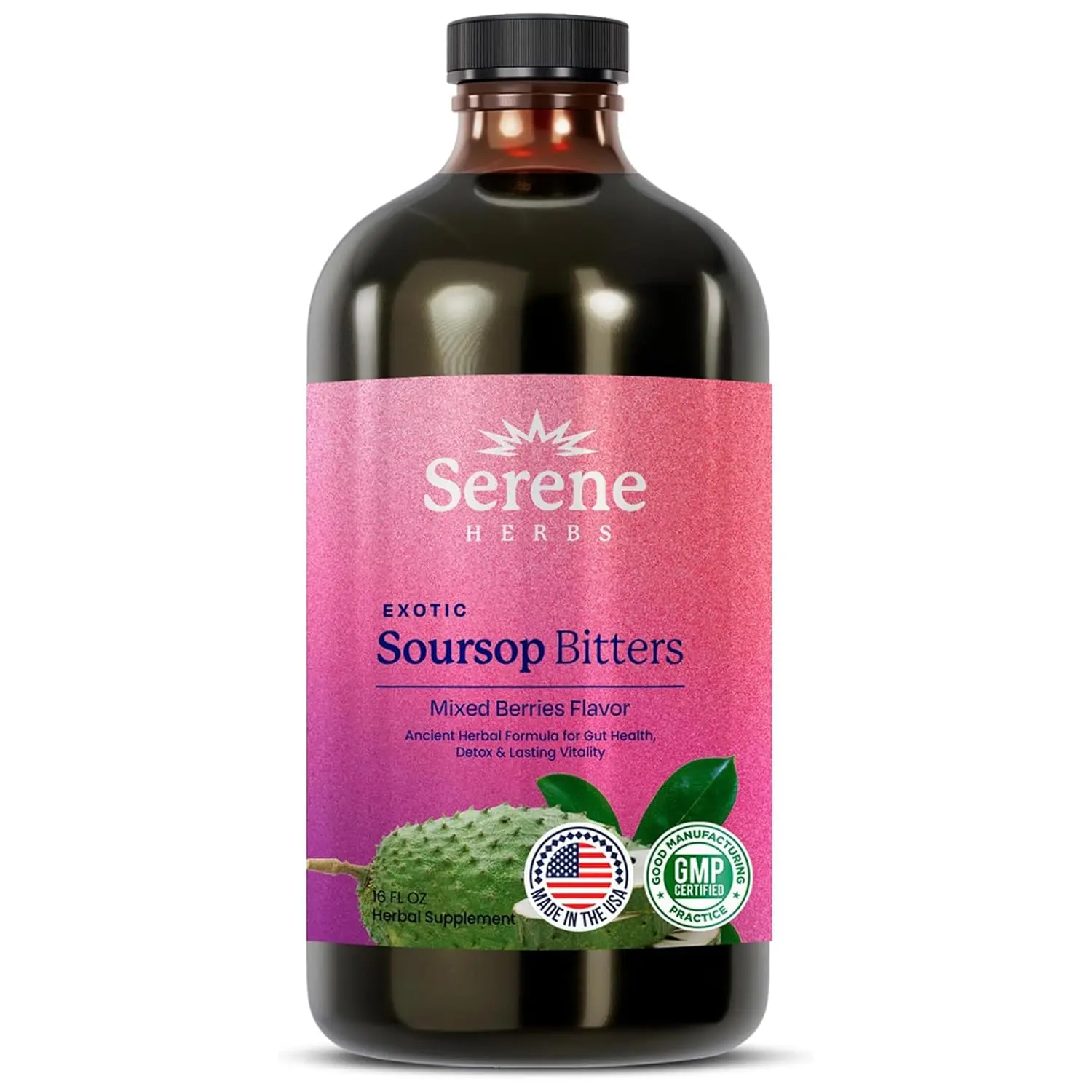 Serene Herbs: Soursop Bitters, Mixed Berries Flavor Healthcare Dietary vitamins women Supplement Fitness Natural Serene Herbs: Soursop Bitters, Mixed Berries Flavor Healthcare Dietary vitamins women Supplement Fitness Natural
