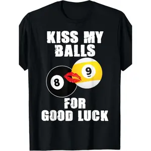 Made in USA, 180g Blessed T-Shirt, Humorous Pool Billiards T-Shirt
