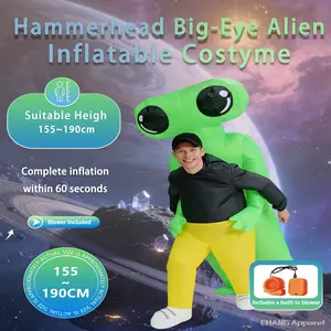 Adult Inflatable Costume Suit, Hammer Head Alien Design, Perfect for Party Celebrations, No Size Measurement Needed, Ideal Carnival Halloween Easter