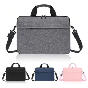 Solid Color Laptop Bag, Business Computer Bag, 1 Count Portable Lightweight Laptop Case with Shoulder Strap, Water-resistant Carrying Case, Laptop Accessory for Samsung HUAWEI, Durability, Casing Waterproof, Laptop Shoulder Handbag