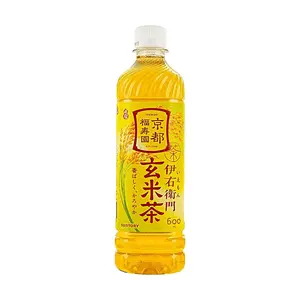 Suntory Iyemon Kyoto Fukujuen Original Unsweetened Genmaicha Brown Rice Green Tea Drink 600ml - Authentic Japanese Brew, 0 Sugar, 0 Calories
