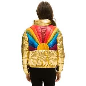 SUNBURST APRES PUFFER JACKET - GLOSSY GOLD