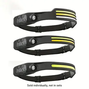 Usb Rechargeable Led Headlight, Lightweight Design Multifunctional Black Outdoor Induction Headlight for Cycling, Running, Camping & Fishing, Men Gifts, Extended Use, Led Flashlight Rechargeable