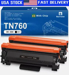 2x TN760 730 Toner Cartridge Replacement for Brother DCP-L2550DW MFC-L2710DW