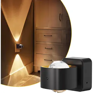 Plug-In LED Wall Washer Sconce with Motion Sensor, Dimmable Warm Glow, Sensor Night Lights, No Wiring for Hallway, Stairway Home Decor