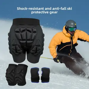 Hip Pants Skating Skiing Anti-Drop Thickened Fart Pad Skating Roller Skating Double Board Adult Knee Pads Palm Protection Equipment