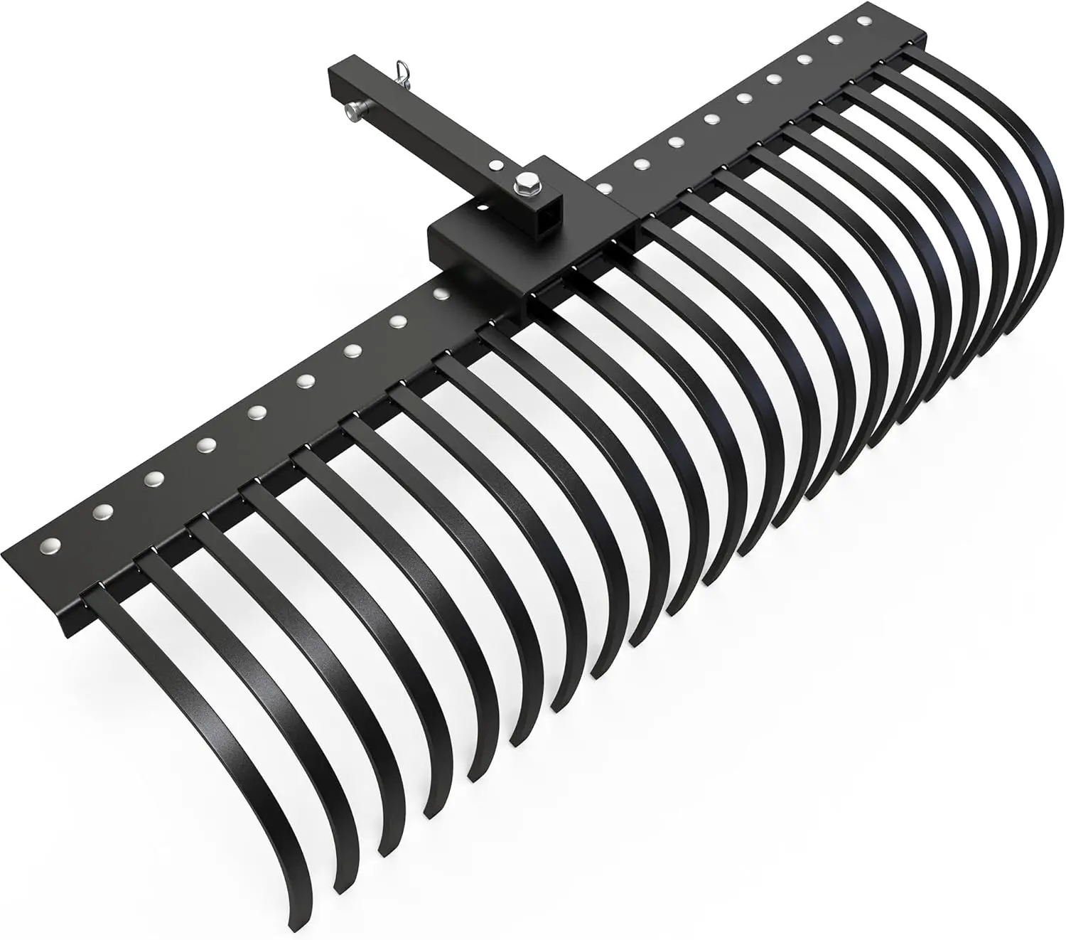 YITAMOTOR 5FT Tractors Rake 21 Pine Straw Rake Fits 2" Receiver for Lawn Tractors or ATV/UTV