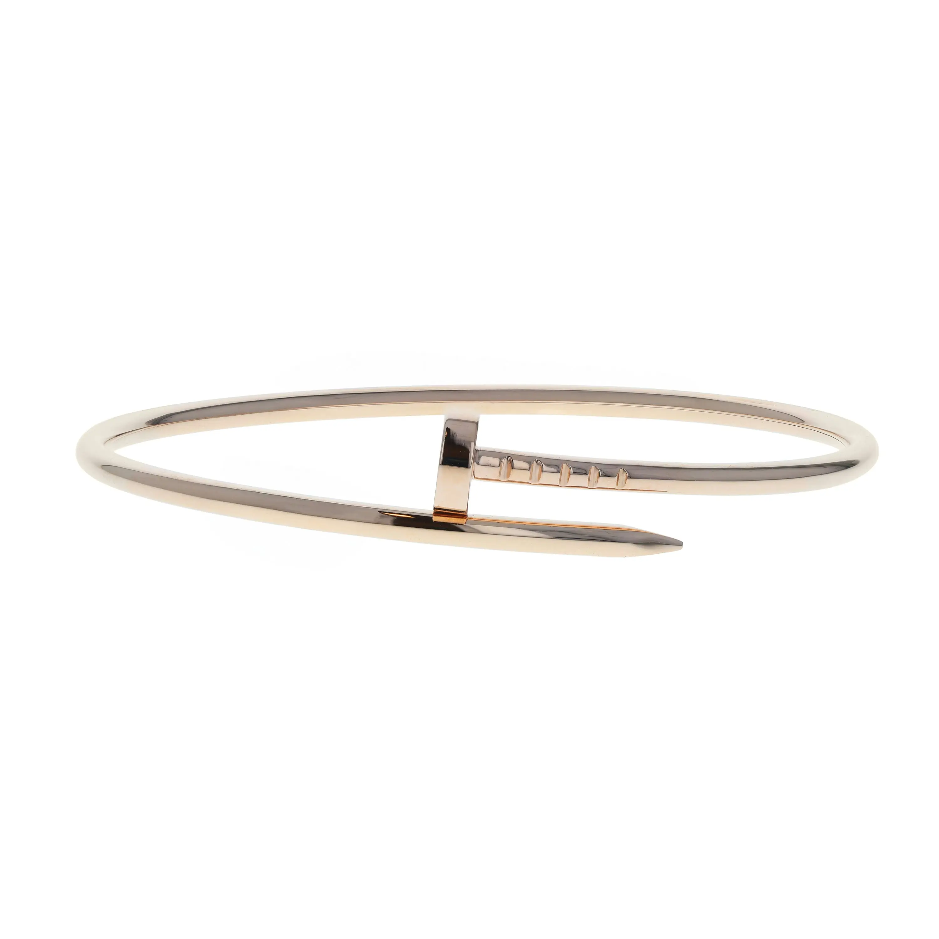 Pre-owned Cartier Juste Un Clou Small Bangle Bracelet Size 16