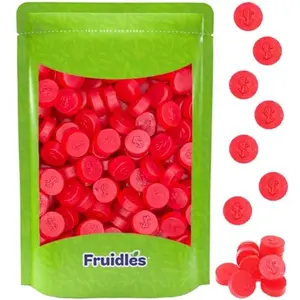 Cherry JuJu Coins, Delicious Jelly Gummy Candy, Fun and Festive Holiday Snacking, Party Favor (Half-Pound)
