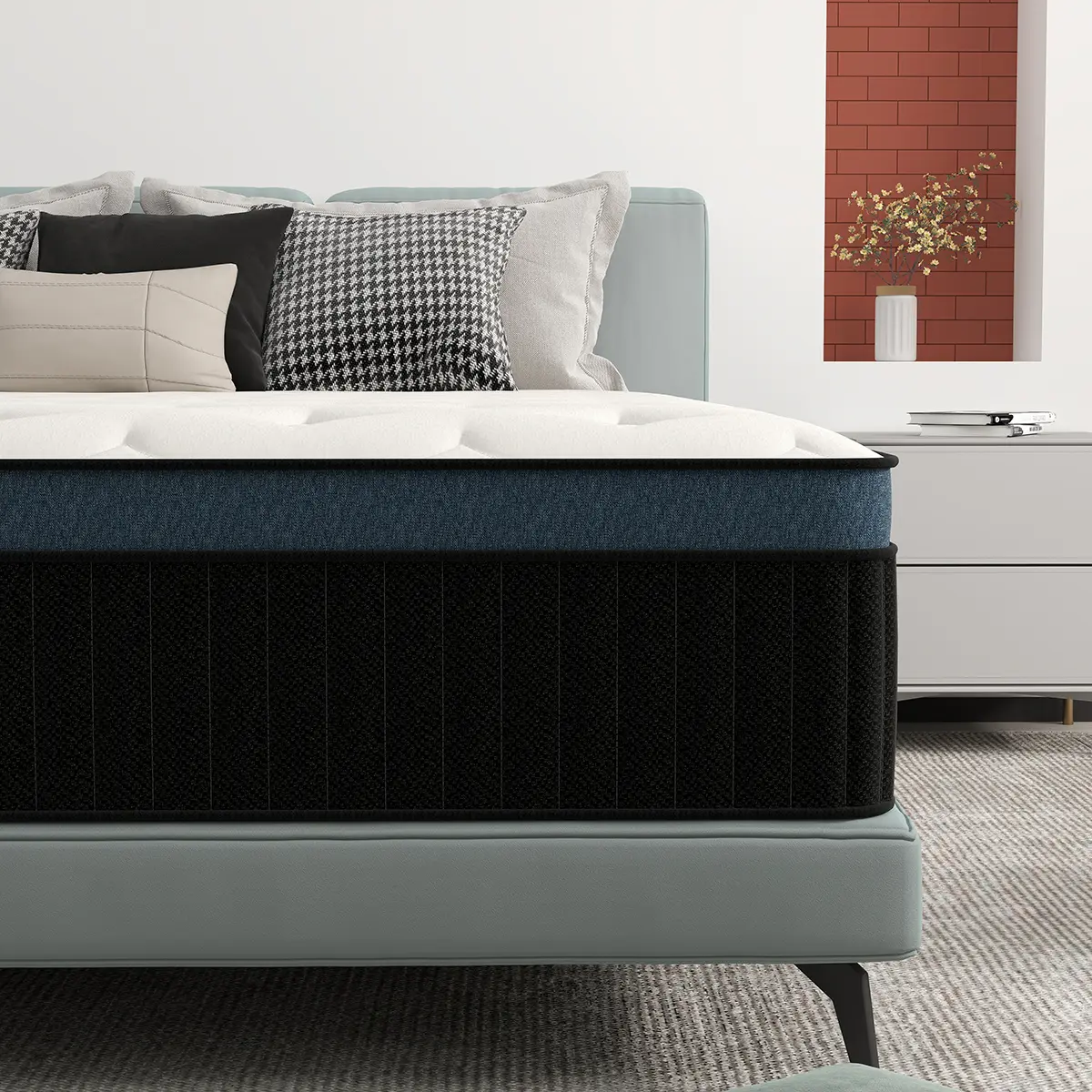 KORLOVY 12" 14" Twin Full Queen King Size Mattress In A Box Memory Foam Hybrid Pocket Spring Medium Firm Comfy Luxury Boxed Mattresses Lumbar Support, For Home Rooms Hotels,Christmas Gift Furniture Ergonomic TikTokShopBlackFriday, Bedroom, Foam Mattress