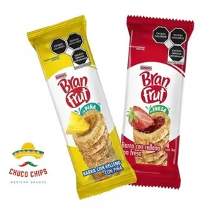 12 pk Barras Bimbo Bran Frut con relleno de piña o fresa 58 grams. Pineapple and Strawberry filled fruit bars.