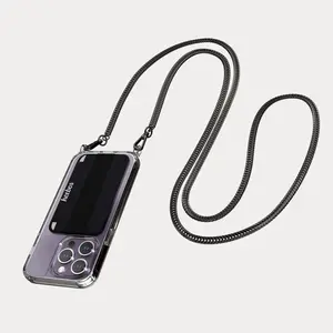 Keebos Crossbody Phone Case with Royal (Onyx Chain) | Mobile Cover with Strap & Card Wallet - Hands-Free Phone Holder - Mobile Accessories