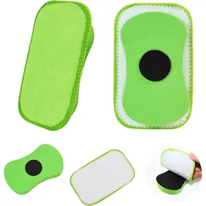 2 PCS Dust-Free Reusable Chalk Eraser Dry Erase Board Cleaner for Blackboard Whiteboard Markers Classroom Home and Office