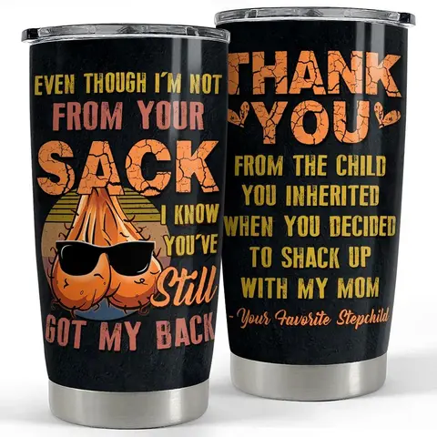 20oz Tapered Rust-Proof Stainless Steel Double-Wall Insulated Vacuum Flask - Portable Insulated Drink Tumbler with Lid, Cupholder-Ready, Step Dad Gift Idea (Plants-Themed Accent, 24/7 US Support for Adults)