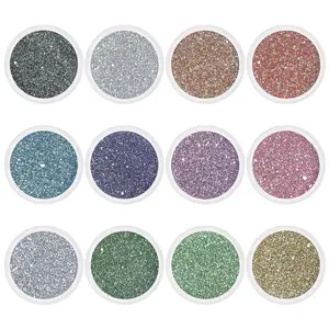 Colorful Twinkle Flash Glitter Set / 12 Jars