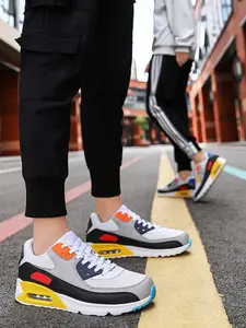 Marathon Men Sports Running Shoes Casual Luxury Air Cushion Sneakers Leather Breathable Lightweight Women Comfortable Athletic Casual Sneakers Hiking Outdoor