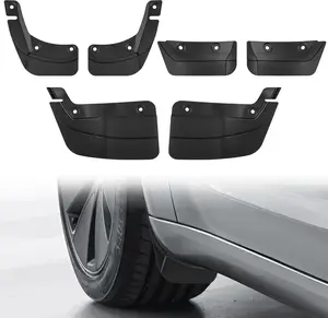 frani Upgraded Integrated Mud Flaps Designed for Tesla Model 3 Highland 2024-2026,All Weather Guards, No Drilling/Tape Required(Set of 6)