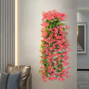 Wall Hanging Flowers – Rustic Artificial Floral Decor for Farmhouse, Vintage Silk Flower Arrangement for Living Room Bedroom, Faux Hanging Plants for Porch Patio, No Maintenance Wall Decor, Country Home Gift