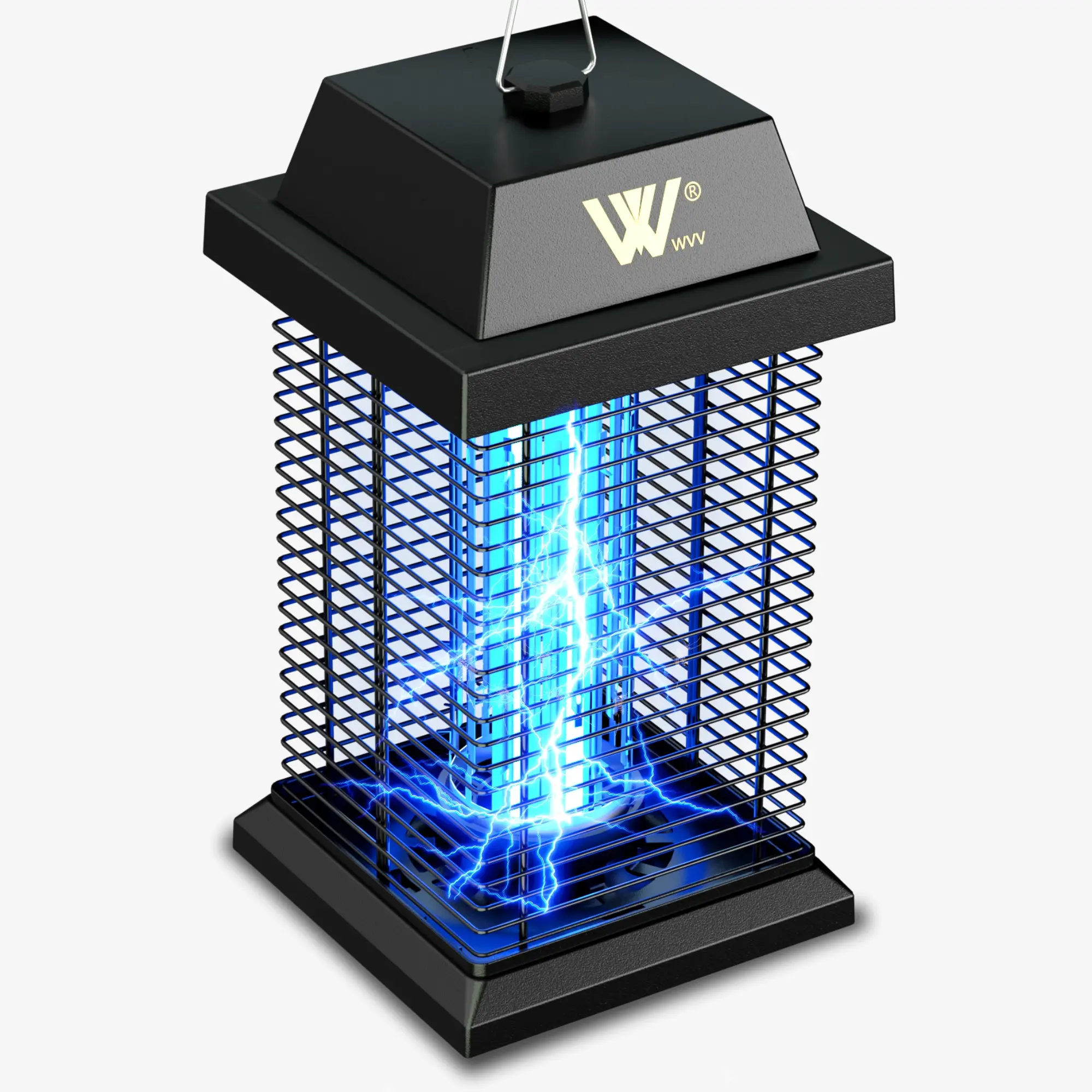 4500V UV Light Electric Bug Zapper - ABS Plastic Insect & Pest Control Electronic Mosquito Killer, Waterproof Bug Trap, Safe Durable Energy-Saving for Patio, Garden, Camping Use