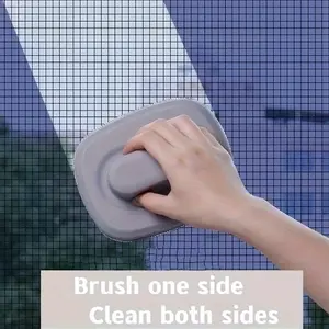 1pc, Window Screen Cleaning Brush, Flat Surface, Multifunctional Mesh Screen Cleaner, Portable Held, Household Cleaning Tool, For Sofa, Wall, Carpet, Cleaning Supplies, Cleaning Tools