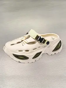 Men's futuristic thick‑soled clogs with a breathable hollow‑out design and adjustable buckle, the top choice for a World Cup gift, Slip on Mules