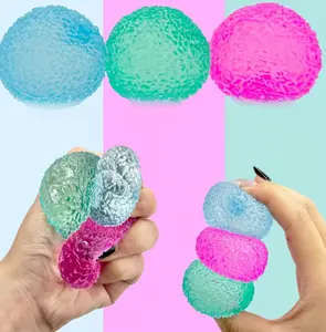 3PC Malt Sugar Texture Squeeze Balls, Stress Relief Squishy Toy Set for Kids & Adults, Summervibes Party & Birthday Gift