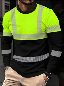 Men's Casual All-Season Comfortable 3D Printed Long Sleeve T-Shirt, New Design Fitted Top, All over Print, Spring & Fall Wear