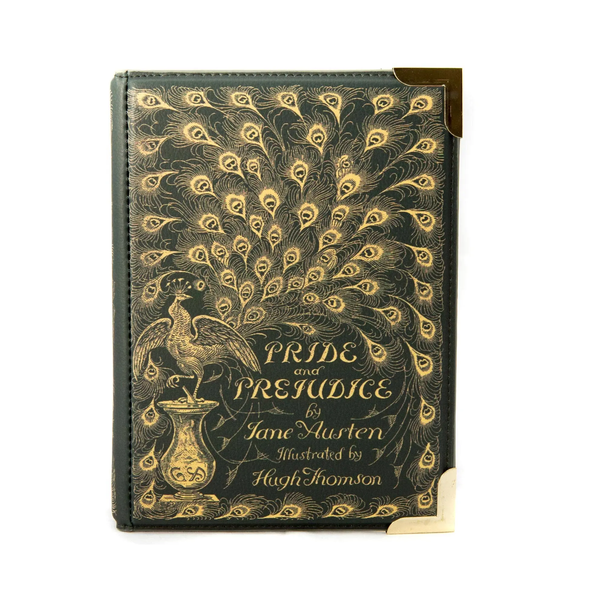 Women's Pride and Prejudice Themed Green Book Crossbody Clutch Handbag, Stylish Crossbody Shoulder Purses for Daily Use