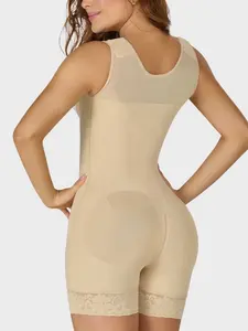 Mid-thigh faja with back coverage and wide straps 065