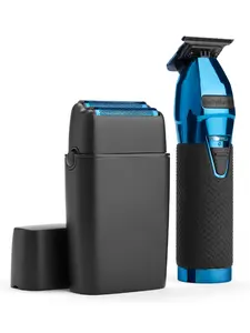 BaBylissPRO LimitedFX Black & Blue Trimmer & Double-Foil Shaver Prepack #FXDUOFS2TBL