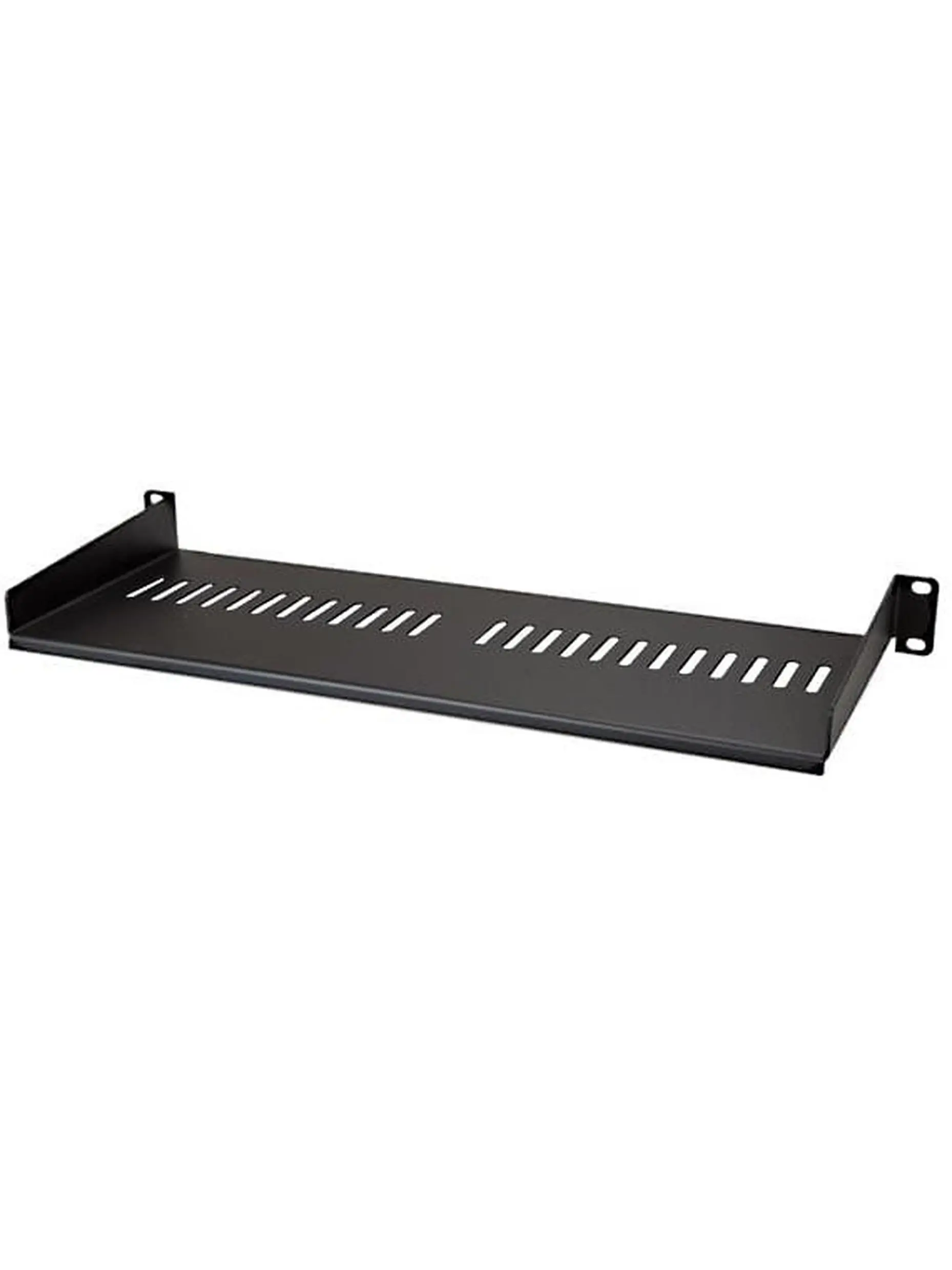 StarTech CABSHELF1U7V 1U Durable Steel Ventilated Cabinet-Rack Shelf - 7" Deep, Space-Saving Office Home Organizer with Improve Airflow, Hassle-Free Compatibility for Homeowners