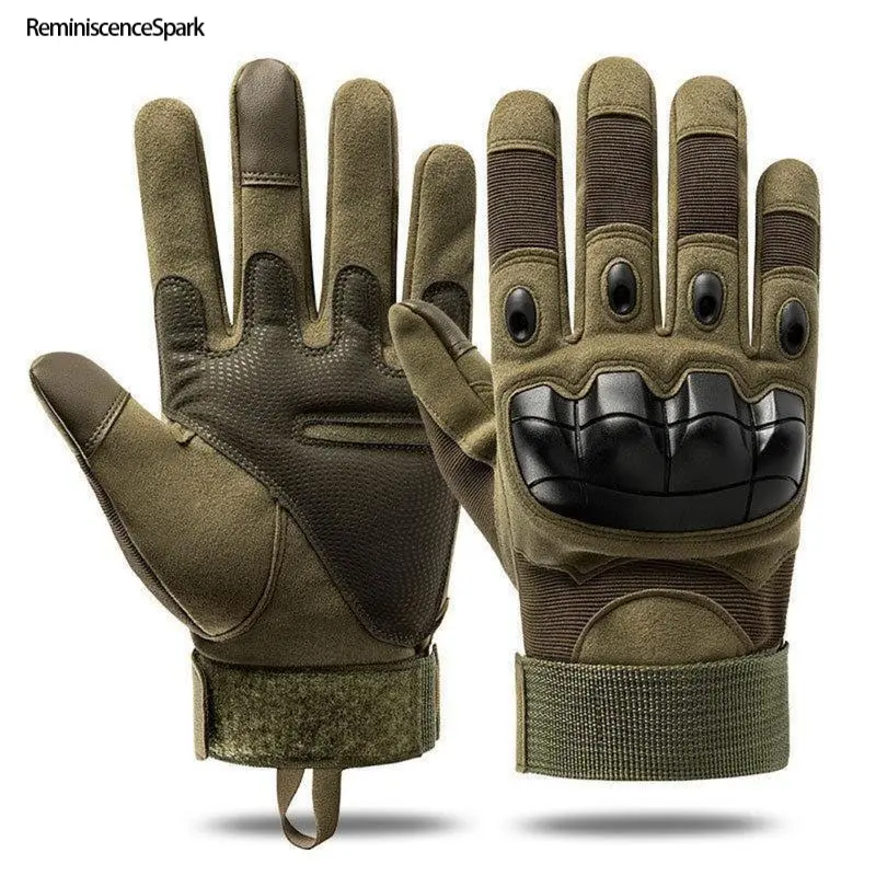 Unisex Adults' Tactical Full Finger Gloves - Adjustable Wrist, Soft Knuckle Protection, Touchscreen Compatible, Non-Slip, Breathable, All-Season, Ideal for Biking, Off-Roading, ATV/Dirtbike Riding, Father Gifts, All Seasons