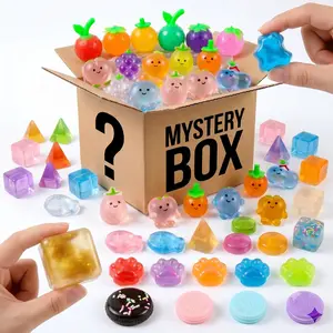Mochi Squishy Fidget Blind Box! No Rare 4% Equal Probability 25 Different Items All Items Same Value No Hidden Cute Kawaii Bear Cat Paw Strawberry Crystal Duck Oreo Ice Block Sensory Stress Relief Squeeze Toys Desk ASMR Mystery Gifts Kids Party Favors