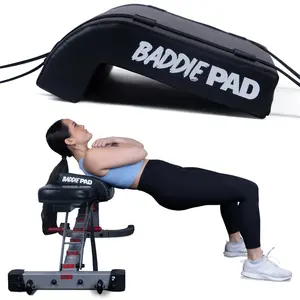 BaddiePad Hip Thrust Pad for Back Support - Weight Training Barbell Pad, Fitness Equipment for Home Gym Sport Fitness, Sports Accessories, Gift for Her, Gymtok, Gym Accessories, Thick Foam Pad, Heavy Duty Gym