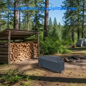 400D Heavy-Duty Log Splitter Cover – Waterproof, Dustproof, Tear-Resistant, All-Weather Outdoor Protection – Fits 55"x16"x19" Log Splitters