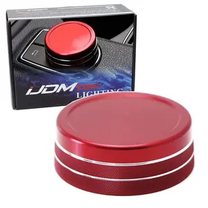 iJDMTOY Red Anodized Aluminum Center Console Command Control Knob Wheel Cover For Mercedes A B C E S CLA GLA GLK ML GL Class, etc